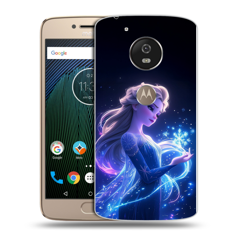 Силиконовый чехол на Motorola Moto G5s с принтом Холодное сердце Frozen Силиконовый чехол на Motorola Moto G5s с принтом Холодное сердце Frozen