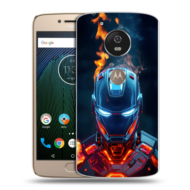 Силиконовый чехол на Motorola Moto G5s с принтом IronMan Железный человек Силиконовый чехол на Motorola Moto G5s с принтом IronMan Железный человек