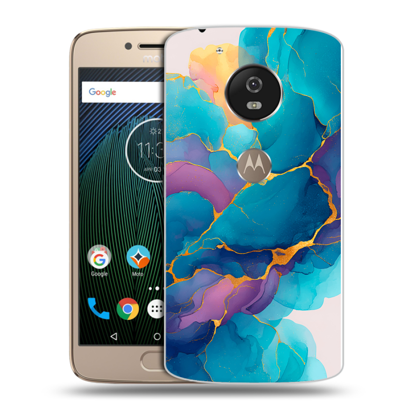 Пластиковый чехол на Motorola Moto G5s с принтом Мрамор блестки Пластиковый чехол на Motorola Moto G5s с принтом Мрамор блестки