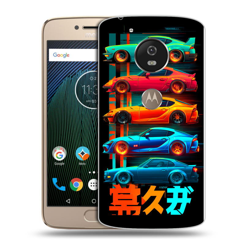 Силиконовый чехол на Motorola Moto G5s с принтом машины тачки Силиконовый чехол на Motorola Moto G5s с принтом машины тачки