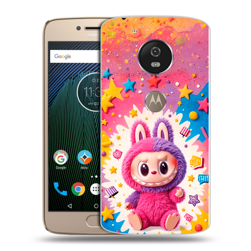 Силиконовый чехол на Motorola Moto G5s с принтом Labubu Лабубу Силиконовый чехол на Motorola Moto G5s с принтом Labubu Лабубу