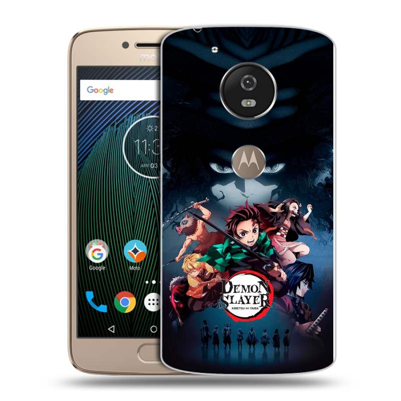 Пластиковый чехол на Motorola Moto G5s с принтом Demon Slayer Клинок рассекающий демонов Пластиковый чехол на Motorola Moto G5s с принтом Demon Slayer Клинок рассекающий демонов
