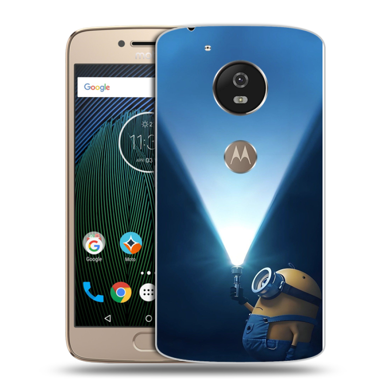 Пластиковый чехол на Motorola Moto G5s с принтом Миньоны Пластиковый чехол на Motorola Moto G5s с принтом Миньоны