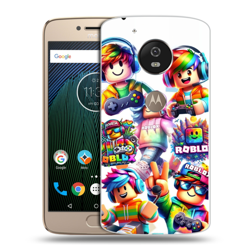 Силиконовый чехол на Motorola Moto G5s с принтом Roblox Роблокс Силиконовый чехол на Motorola Moto G5s с принтом Roblox Роблокс