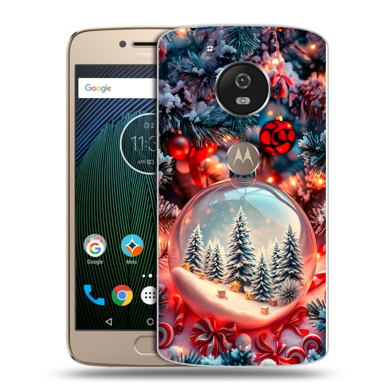 Пластиковый чехол на Motorola Moto G5s с принтом Новый год Пластиковый чехол на Motorola Moto G5s с принтом Новый год