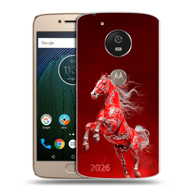 Силиконовый чехол на Motorola Moto G5s с принтом Новый год Силиконовый чехол на Motorola Moto G5s с принтом Новый год