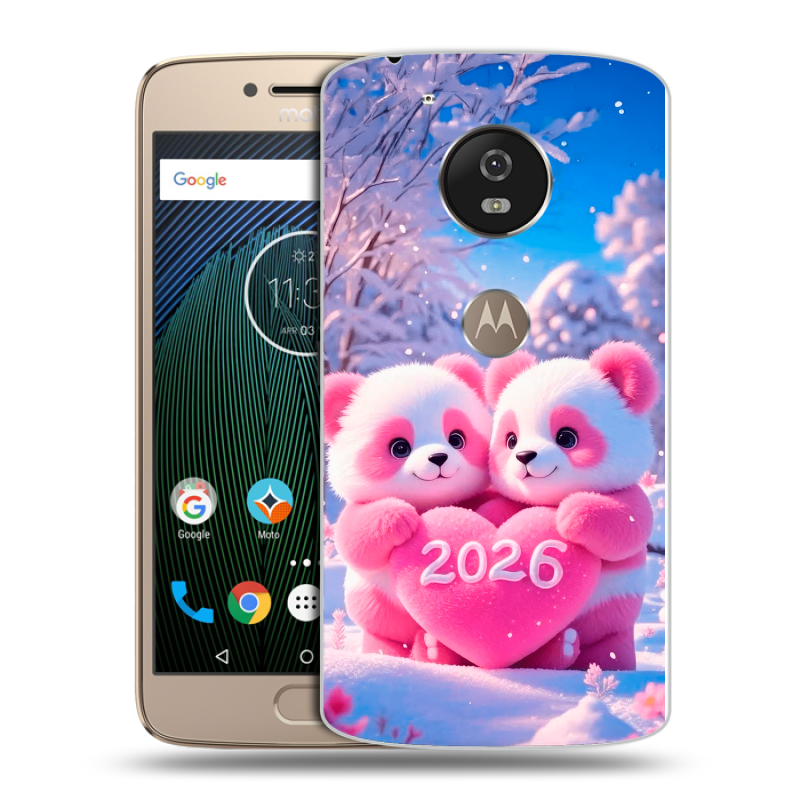 Силиконовый чехол на Motorola Moto G5s с принтом Новый год Силиконовый чехол на Motorola Moto G5s с принтом Новый год