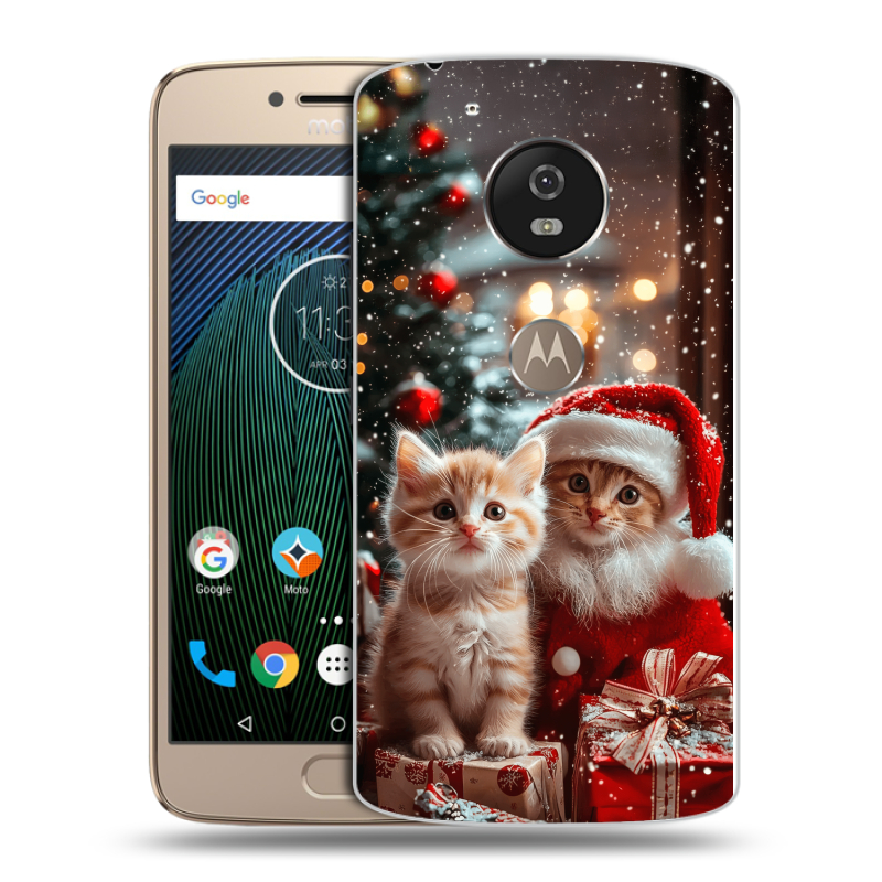 Силиконовый чехол на Motorola Moto G5s с принтом Новый год Силиконовый чехол на Motorola Moto G5s с принтом Новый год