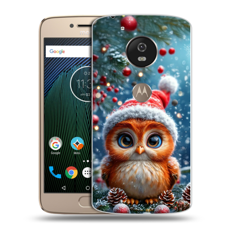 Силиконовый чехол на Motorola Moto G5s с принтом Новый год Силиконовый чехол на Motorola Moto G5s с принтом Новый год