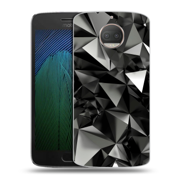 Пластиковый чехол на Motorola Moto G5s Plus с принтом Черные кристаллы