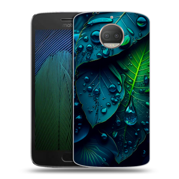 Пластиковый чехол на Motorola Moto G5s Plus с принтом Листья Пластиковый чехол на Motorola Moto G5s Plus с принтом Листья