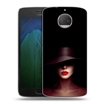 Пластиковый чехол на Motorola Moto G5s Plus с принтом Девушка в шляпе