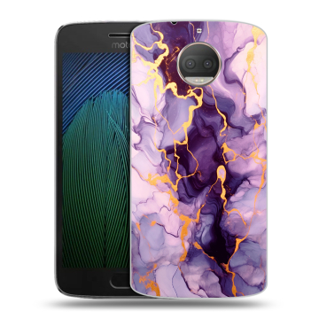 Пластиковый чехол на Motorola Moto G5s Plus с принтом Мрамор