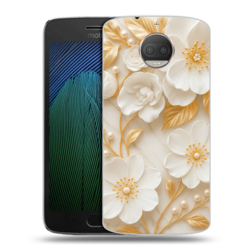 Пластиковый чехол на Motorola Moto G5s Plus с принтом Цветы