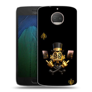 Пластиковый чехол на Motorola Moto G5s Plus с принтом Золотой скрудж макдак