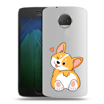 Пластиковый чехол на Motorola Moto G5s Plus с принтом Корги