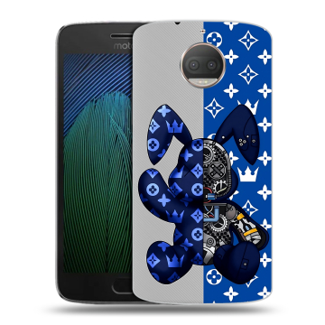 Пластиковый чехол на Motorola Moto G5s Plus с принтом Луи робот