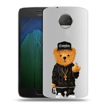 Пластиковый чехол на Motorola Moto G5s Plus с принтом Плюшевый медведь
