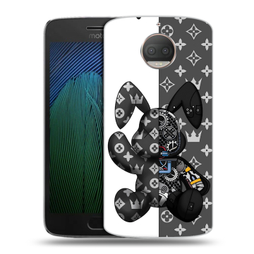 Пластиковый чехол на Motorola Moto G5s Plus с принтом Луи робот
