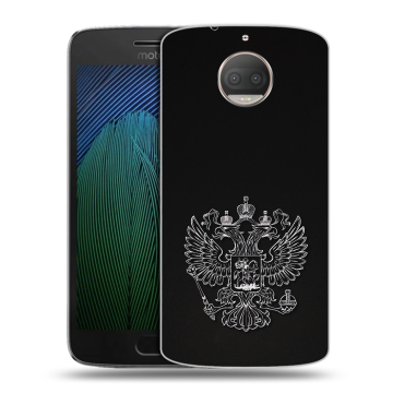 Пластиковый чехол на Motorola Moto G5s Plus с принтом Герб России Пластиковый чехол на Motorola Moto G5s Plus с принтом Герб России