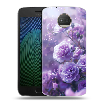 Пластиковый чехол на Motorola Moto G5s Plus с принтом Розы цветы Пластиковый чехол на Motorola Moto G5s Plus с принтом Розы цветы