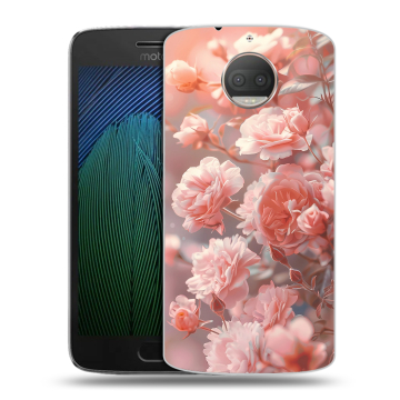 Пластиковый чехол на Motorola Moto G5s Plus с принтом Розовые розы