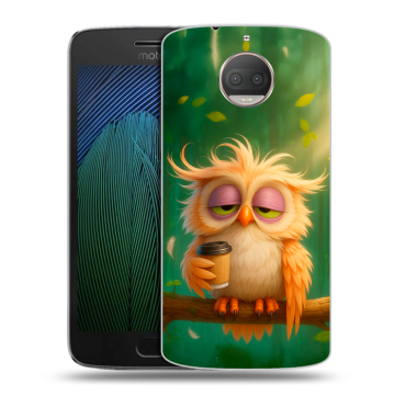 Пластиковый чехол на Motorola Moto G5s Plus с принтом сова