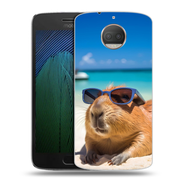 Пластиковый чехол на Motorola Moto G5s Plus с принтом Капибара