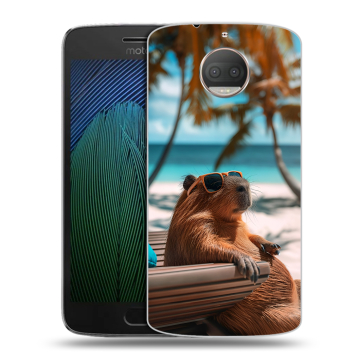 Пластиковый чехол на Motorola Moto G5s Plus с принтом Капибара