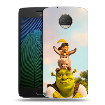 Пластиковый чехол на Motorola Moto G5s Plus с принтом Шрек Shrek