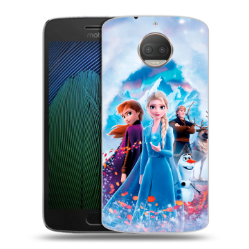 Пластиковый чехол на Motorola Moto G5s Plus с принтом Холодное сердце Frozen