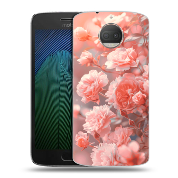 Пластиковый чехол на Motorola Moto G5s Plus с принтом Розы цветы