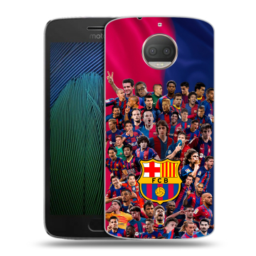 Пластиковый чехол на Motorola Moto G5s Plus с принтом Барселона Barcelona