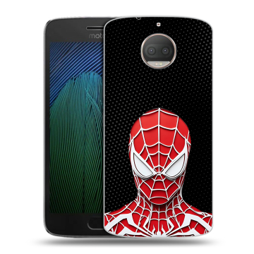 Пластиковый чехол на Motorola Moto G5s Plus с принтом человек паук spiderman