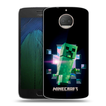 Пластиковый чехол на Motorola Moto G5s Plus с принтом Майнкрафт Minecraft
