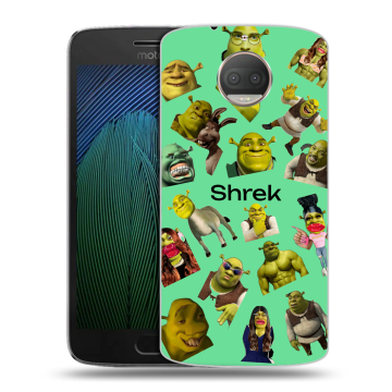 Пластиковый чехол на Motorola Moto G5s Plus с принтом Шрек Shrek
