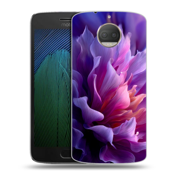Пластиковый чехол на Motorola Moto G5s Plus с принтом женский цветы