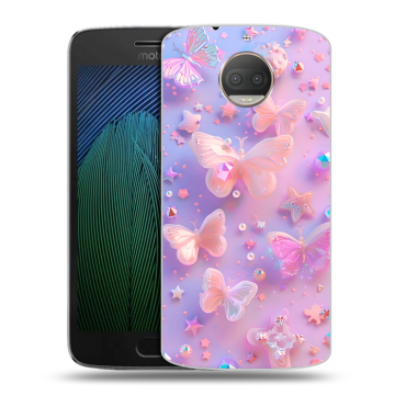 Пластиковый чехол на Motorola Moto G5s Plus с принтом Бабочки