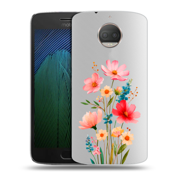 Пластиковый чехол на Motorola Moto G5s Plus с принтом Цветы