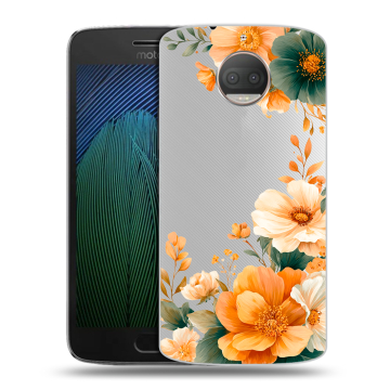 Пластиковый чехол на Motorola Moto G5s Plus с принтом Цветы принт