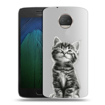 Пластиковый чехол на Motorola Moto G5s Plus с принтом Котенок