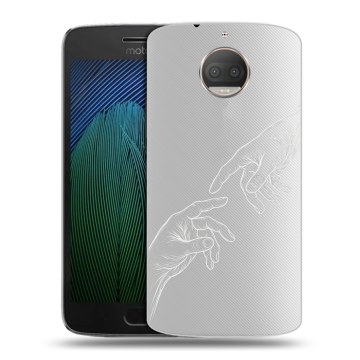 Пластиковый чехол на Motorola Moto G5s Plus с принтом Сотворение мира