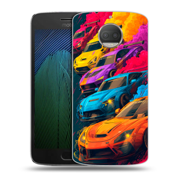Пластиковый чехол на Motorola Moto G5s Plus с принтом Тачки