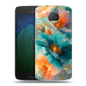 Пластиковый чехол на Motorola Moto G5s Plus с принтом Цветы