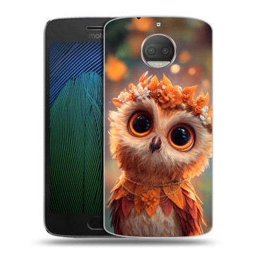 Пластиковый чехол на Motorola Moto G5s Plus с принтом Милая сова