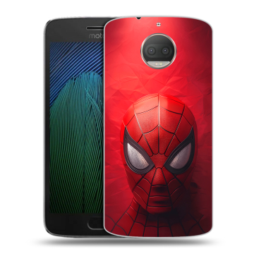 Пластиковый чехол на Motorola Moto G5s Plus с принтом Spiderman Человек паук