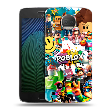 Пластиковый чехол на Motorola Moto G5s Plus с принтом Roblox Роблокс Пластиковый чехол на Motorola Moto G5s Plus с принтом Roblox Роблокс