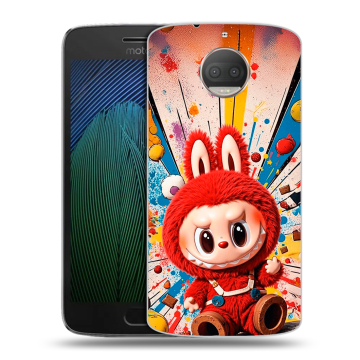 Пластиковый чехол на Motorola Moto G5s Plus с принтом Labubu Лабубу