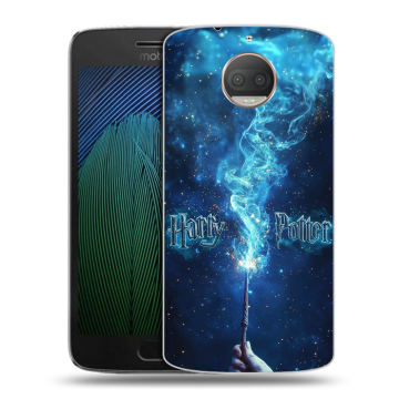Пластиковый чехол на Motorola Moto G5s Plus с принтом Harry Potter Гарри Поттер