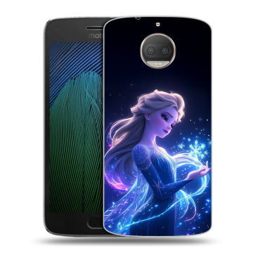 Пластиковый чехол на Motorola Moto G5s Plus с принтом Холодное сердце Frozen